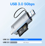 Lector de Tarjetas SD y MicroSD Baseus USB 3.0 y USB-C – Lectura Simultánea