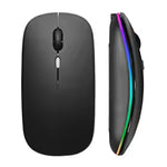 Mouse Inalámbrico RGB Recargable – Silencioso y Ergonómico para PC y Notebook