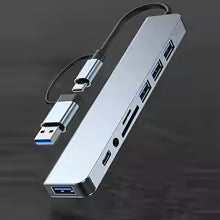 Hub USB-C 8 en 2 – Adaptador Multipuerto para Notebook y Tablet